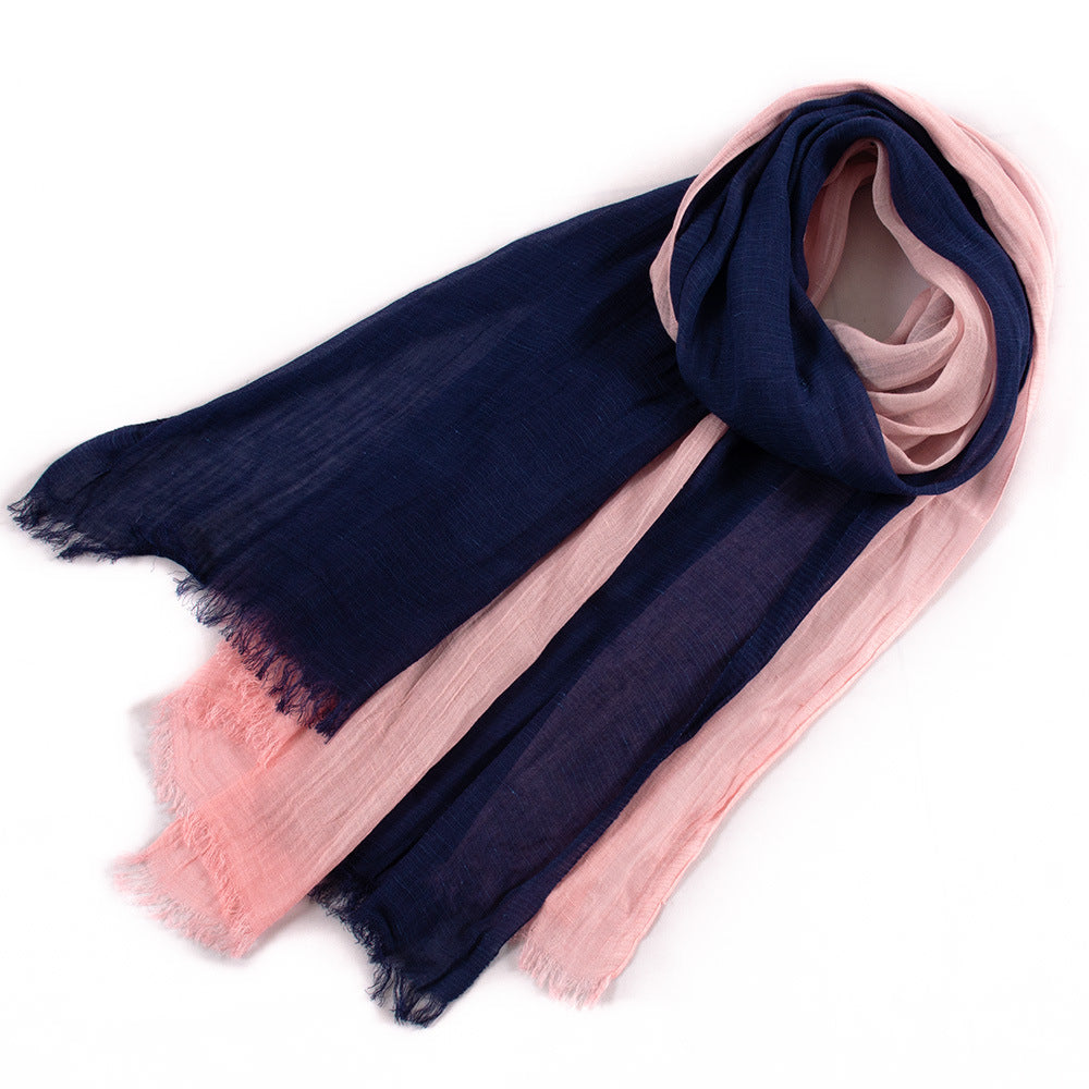 Large Soft Scarf Warm Cotton Tassel