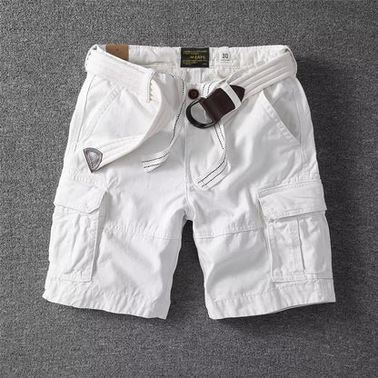 Mens Loose-fit Korean-style Trendy Mid-length Workwear Pants
