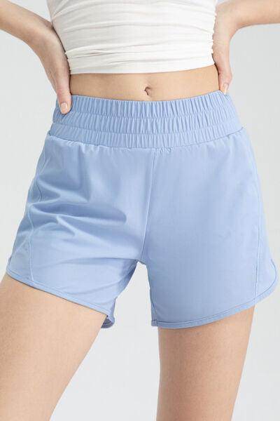 Elastic Waist Active Shorts for Comfortable Workouts