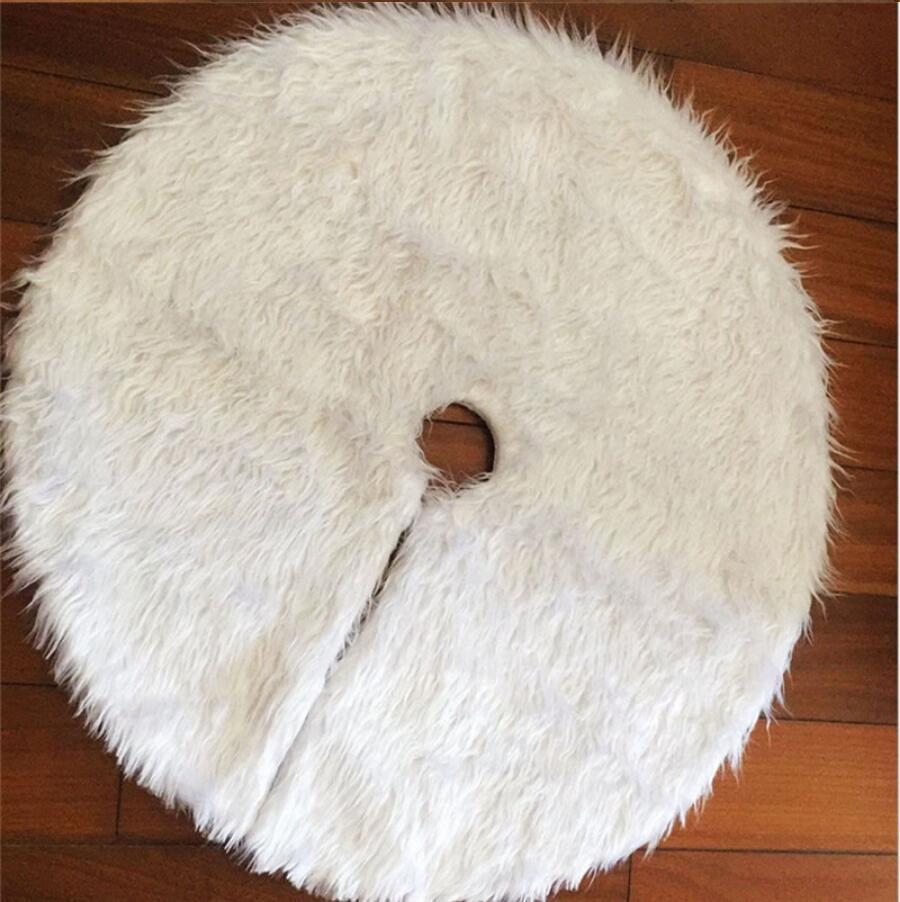 White Plush Christmas Tree Skirt 78cm 90cm 122cm