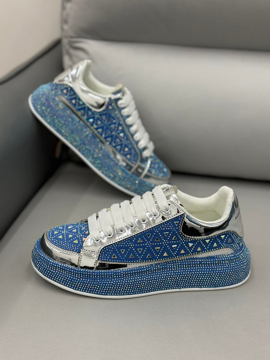 Low-top Rhinestone Platform Men&