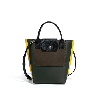 Elegant Nylon Color Matching Tote Bag - Large-Capacity Shoulder Bag, High-End Texture Fashion Handbag for Women, Versatile Crossbody Style