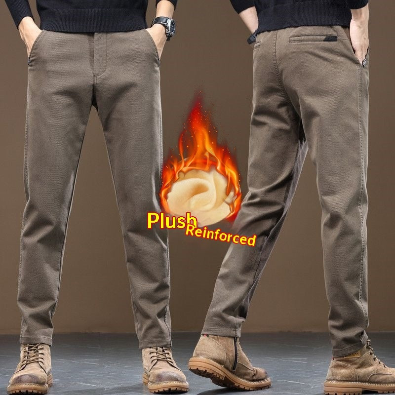 Chaolunbu Mens Light Mature Casual Pants Straight