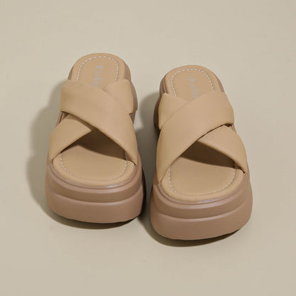 Thick Soled Slippers For Women Wearing Outside In Summer Small Size
