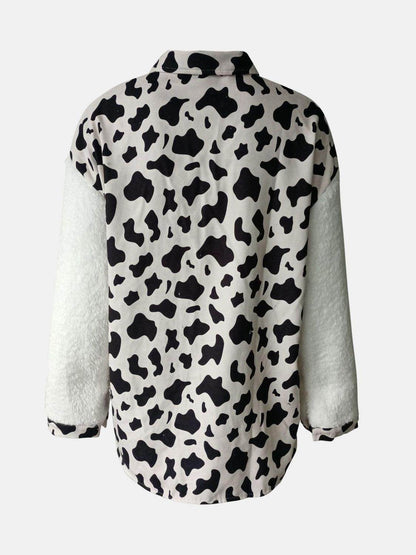 Fuzzy Button Up Long Sleeve Jacket for Cozy Style