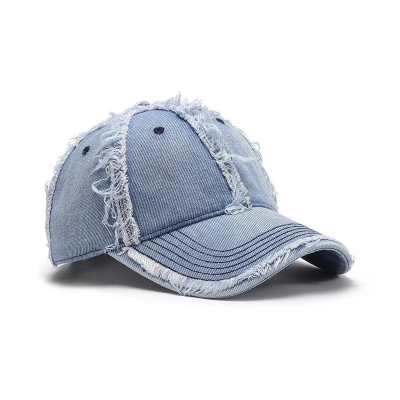 Raw Hem Cotton Baseball Cap