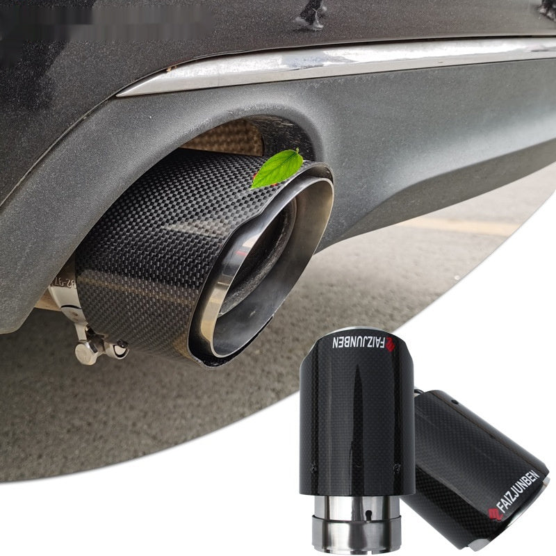 Carbon Fiber Stainless Steel Car Exhaust Pipe Modification