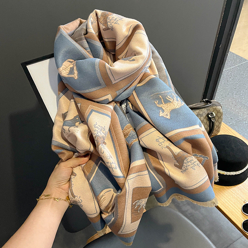 Carriage Artificial Cashmere Scarf Women&