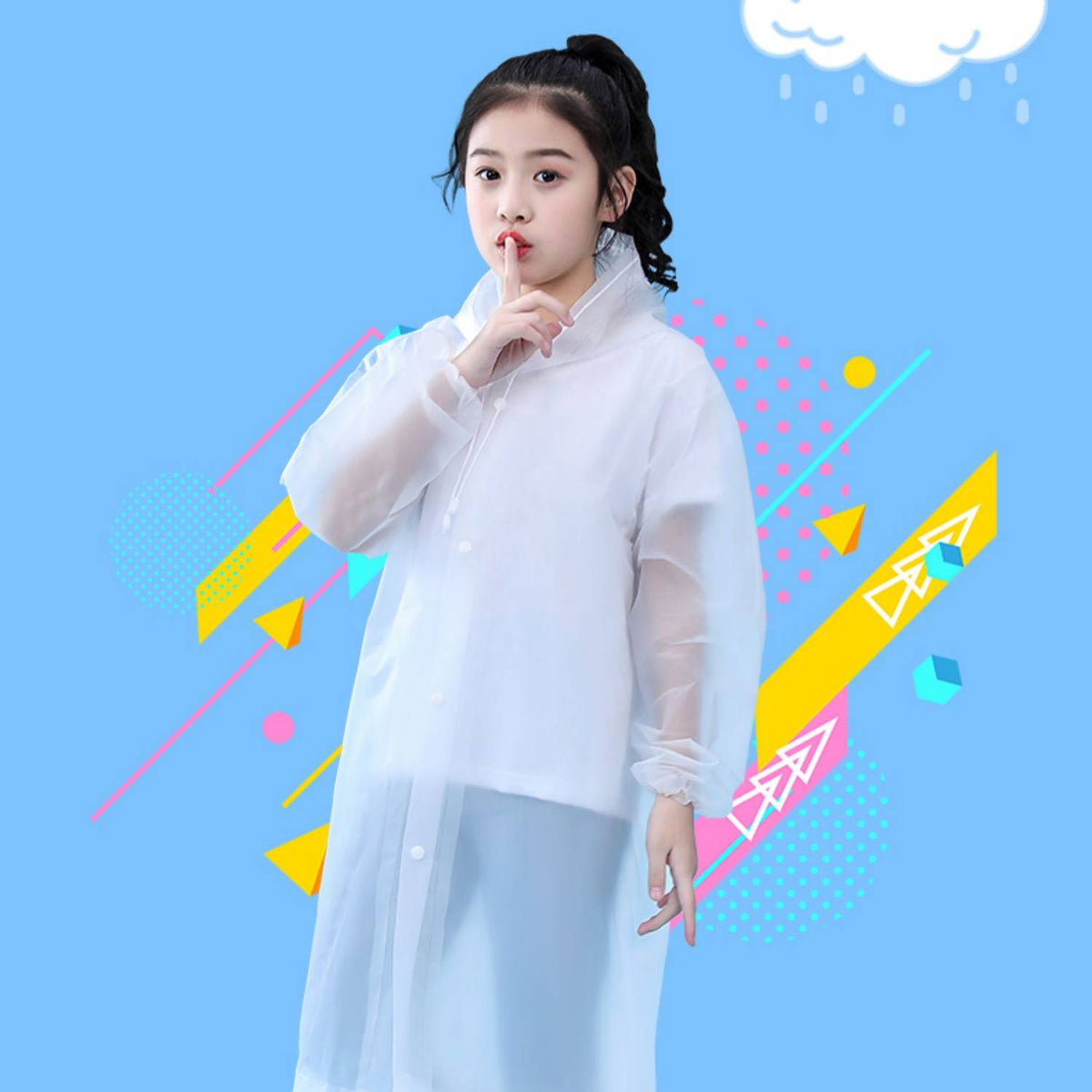 Transparent, portable and backpackable girl&
