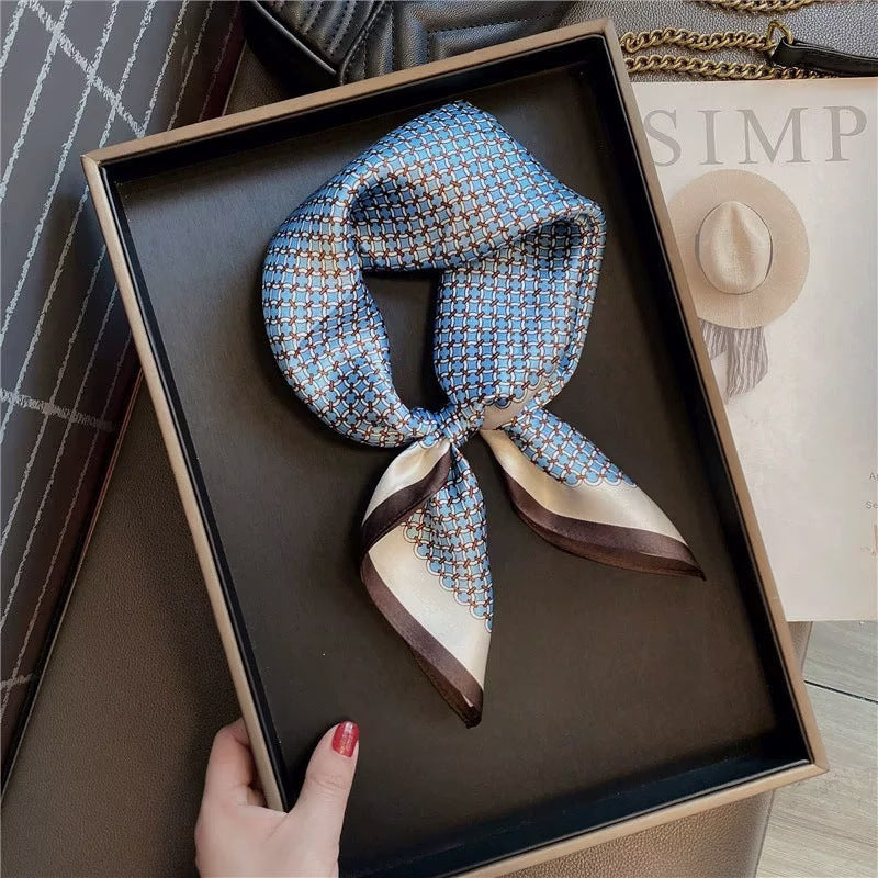 Square Scarf Womens Fashionable Small Neckerchief 70cm