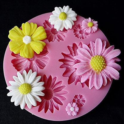DIY 3D Flower Fondant Cake Silicone Mold