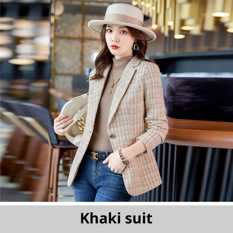 Casual Plaid Autumn Western Style Women&
