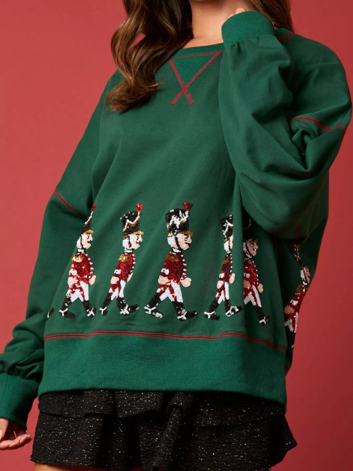 Christmas Marching Band Sequin Sweatshirt
