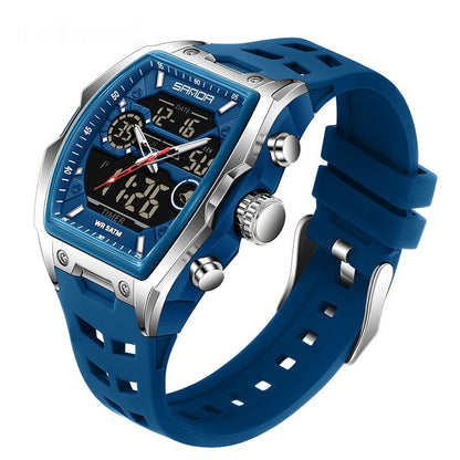 Multifunctional Cask-Shaped Luminous Sports Electronic Watch