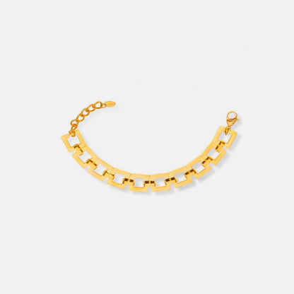 Titanium Steel Hollow Square Chain Bracelet for Men and Women