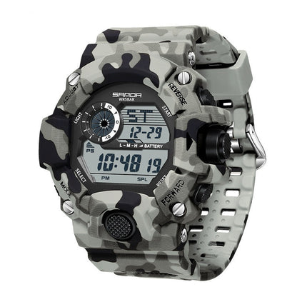 Shock Military Army Mens Watch In Camouflage  Style With LED Digital Back Light With Luminous  Effect