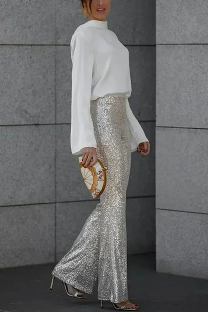 Backless Cowl Neck Long Sleeve Blouse – Elegant &amp; Stylish | Femstylo