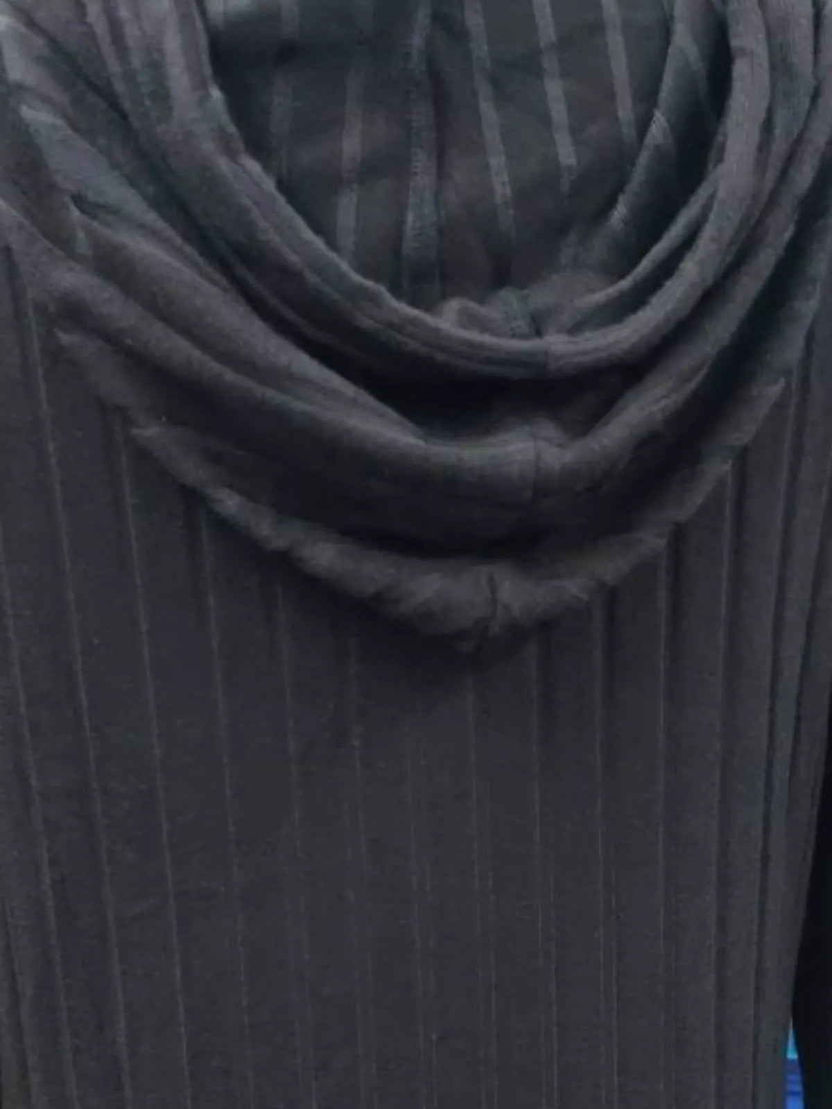 Ribbed Knit Hoodie Dress