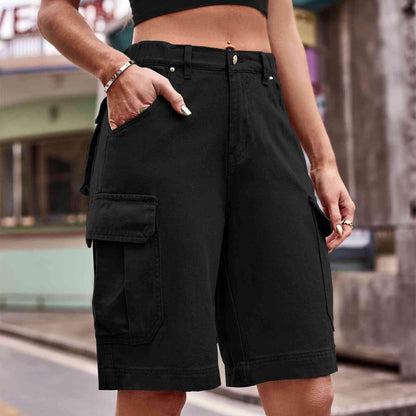 Denim Cargo Shorts with Pockets for Casual Style