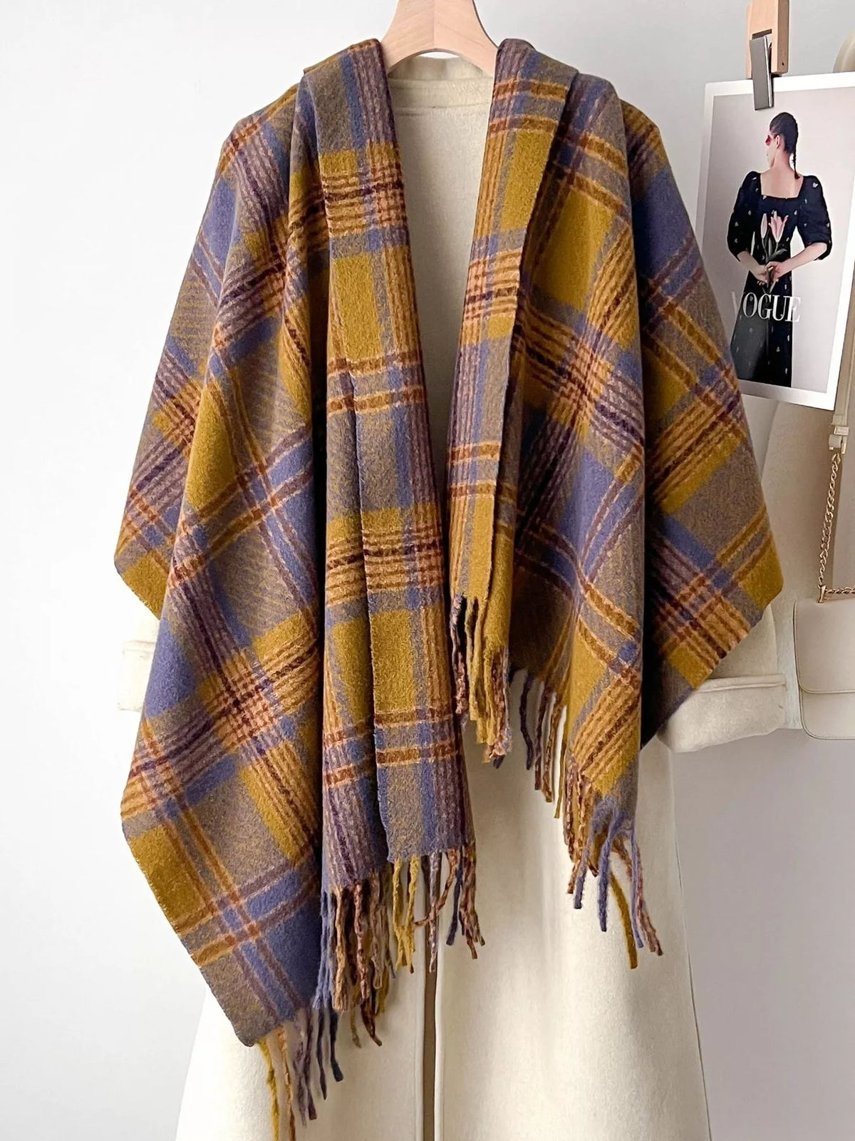 Warm Plaid Winter Scarf