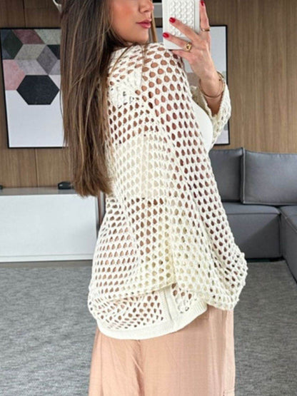 Hollow Out Open Front Cover-Up