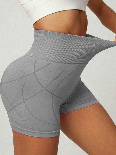 High Waist Active Shorts for Women with Stretch Fabric