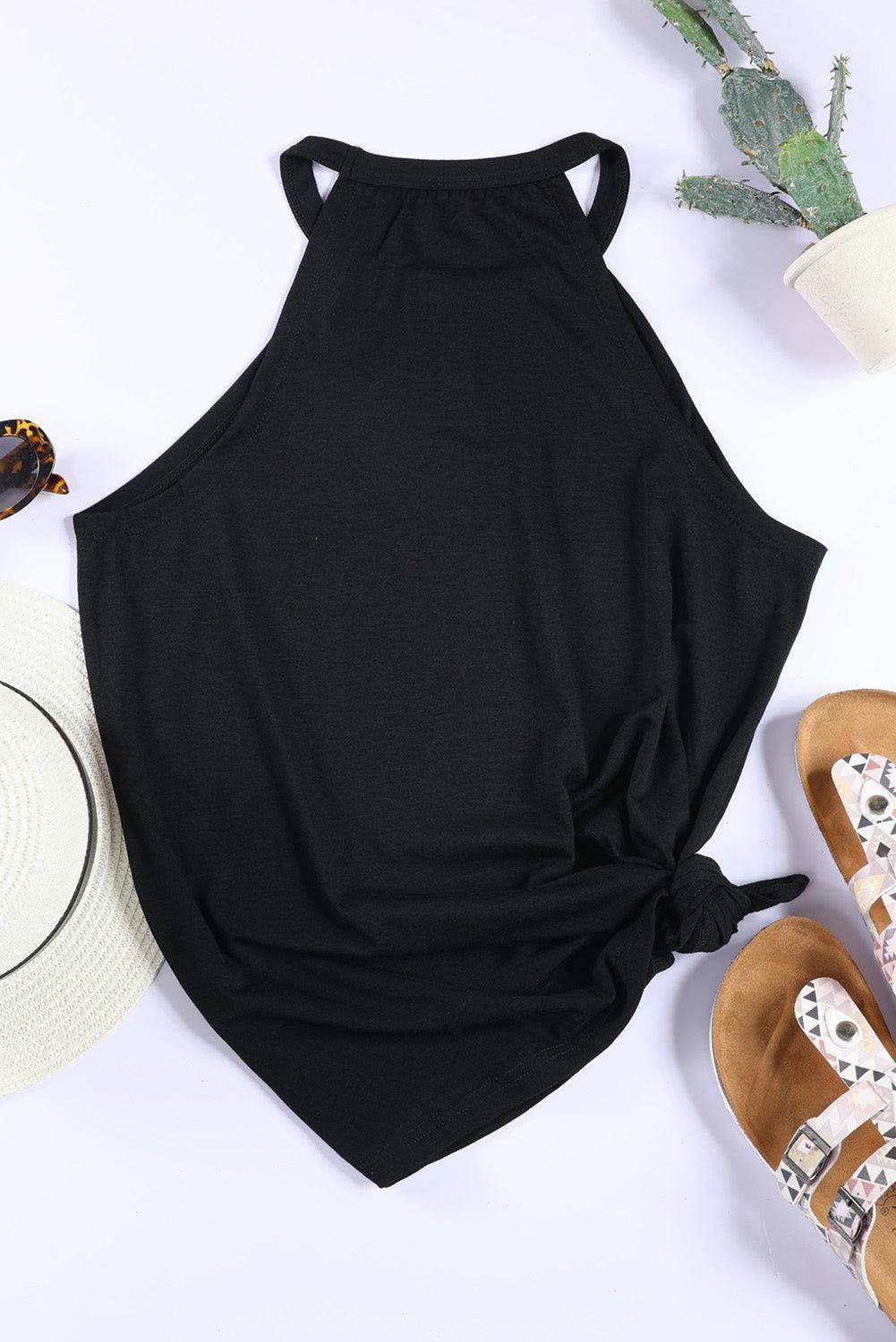 Letter Graphic Round Neck Tank for Women Casual Style