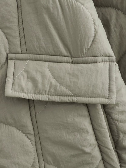 Quilted Button-Down Lightweight Jacket