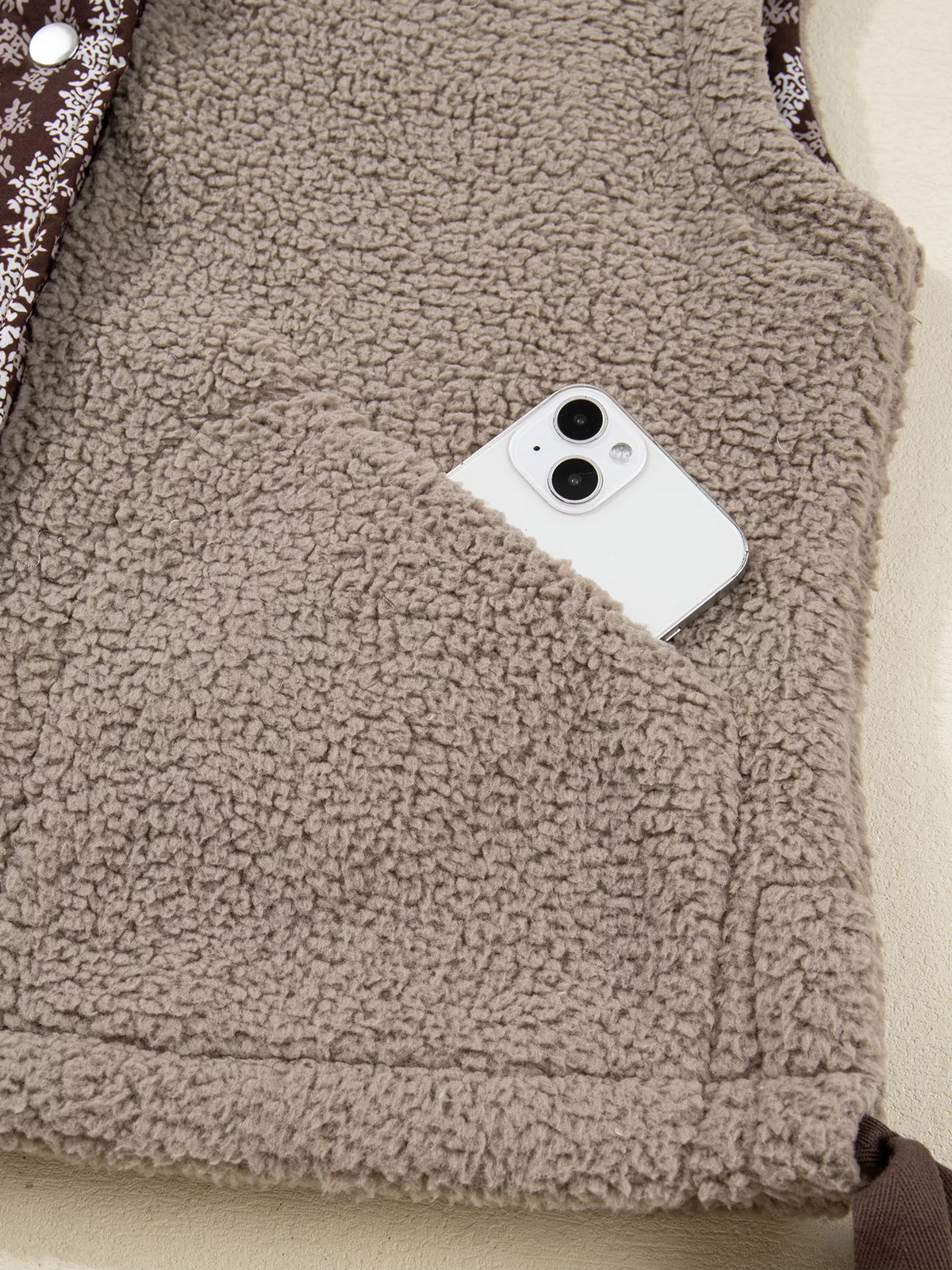 Side Bows Sherpa Fleece Vest