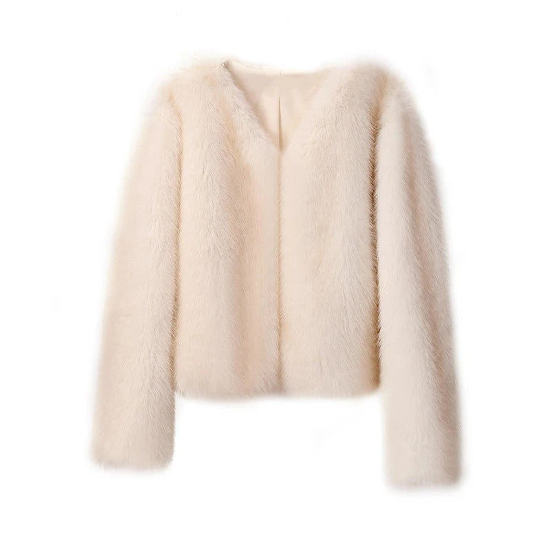 Fur Coat Short Tokas Fur Casual Women&