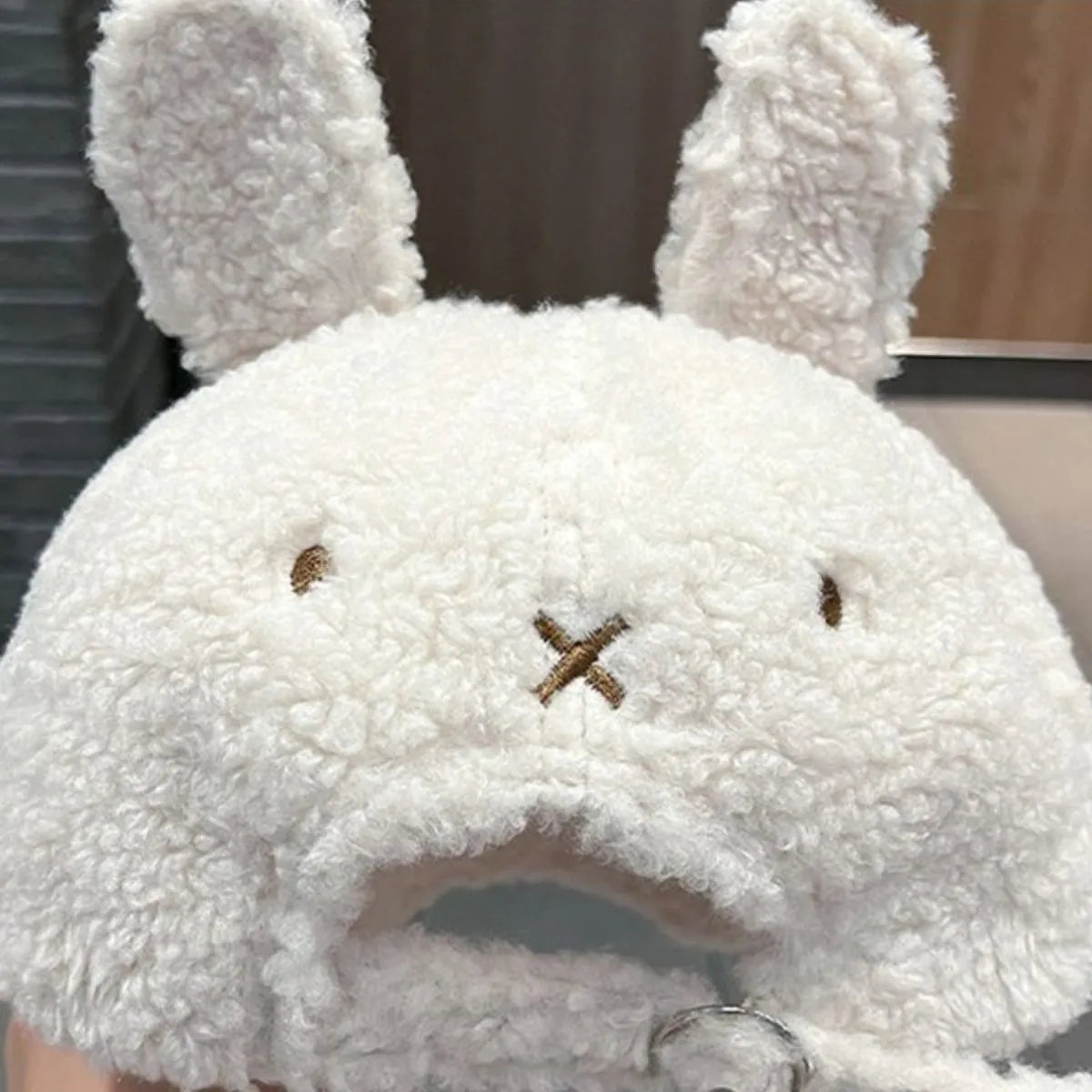 Cute Fluffy Bear Ears Winter Hat