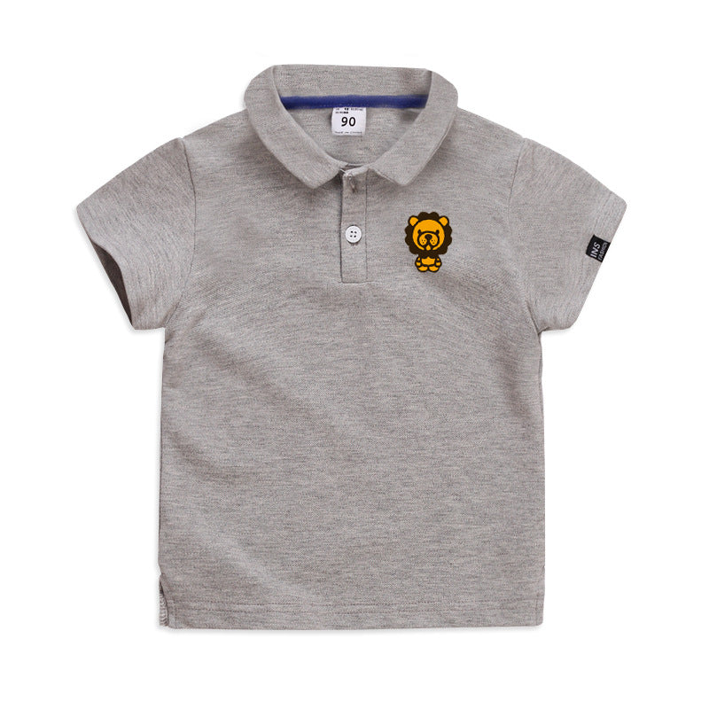 Summer Elastic Cotton Solid Color Short Sleeve  Men&