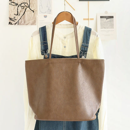 Elegant Soft PU Large Bag 2in1 – Retro Women&