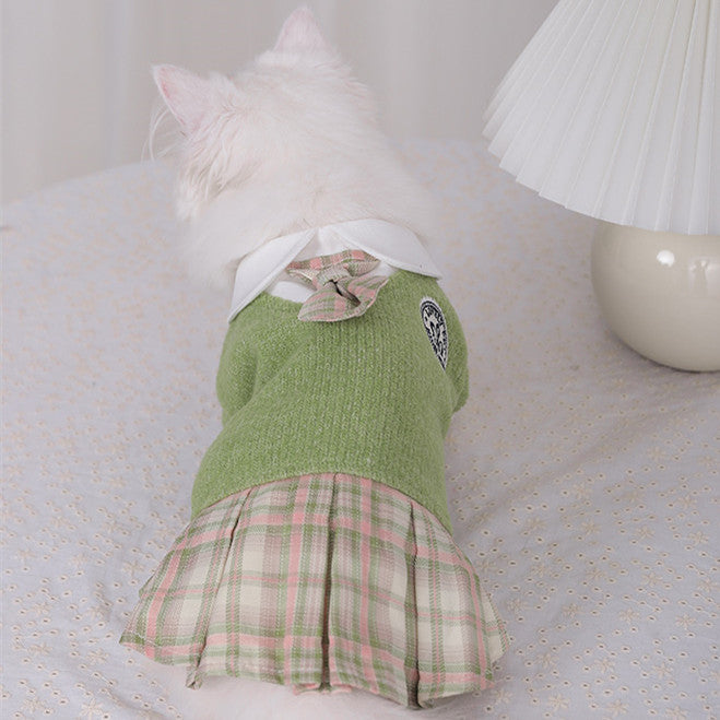 Dress Pet Teddy Corgi Fighting Bichon Snow