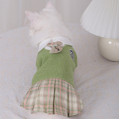 Dress Pet Teddy Corgi Fighting Bichon Snow