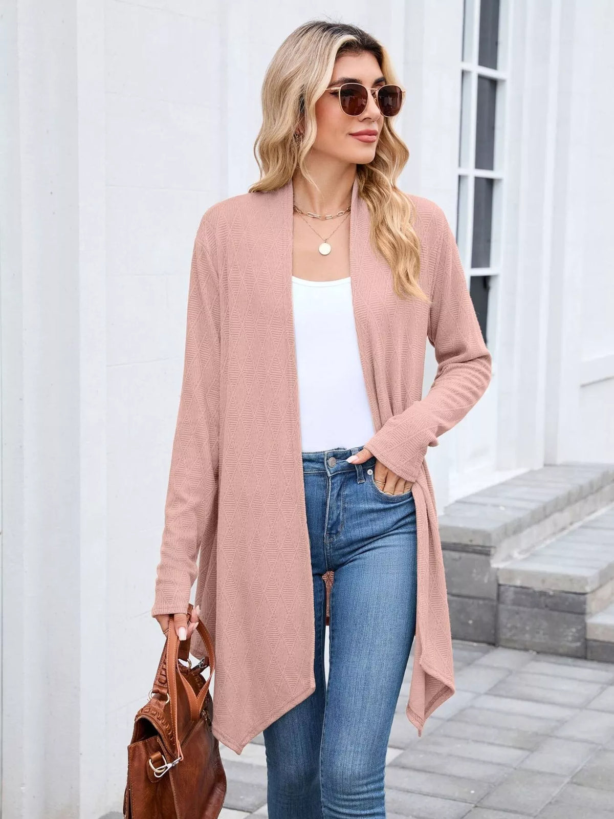 Open Front Long Cardigan