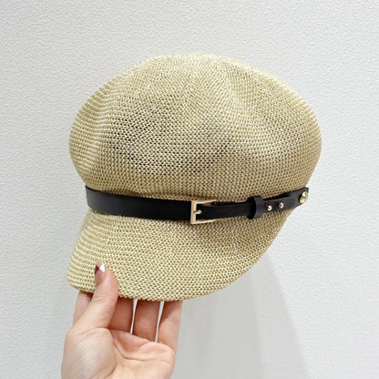 Straw Woven Buckle Hat