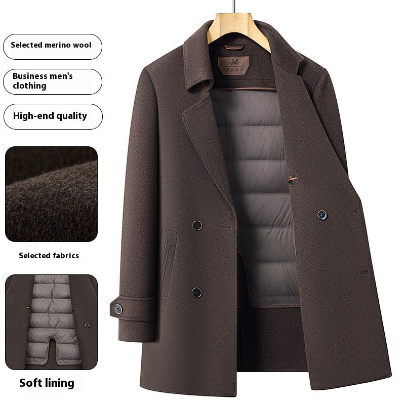 Double-sided Wool Overcoat Men&