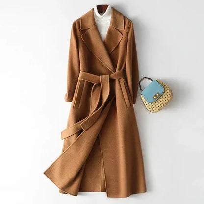 Autumn &amp; Winter Temperament Korean Wool Coat for Women – Elegant &amp;