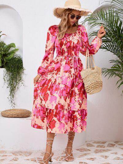 Stylish Printed Long Sleeve Midi Dress for All Occasions