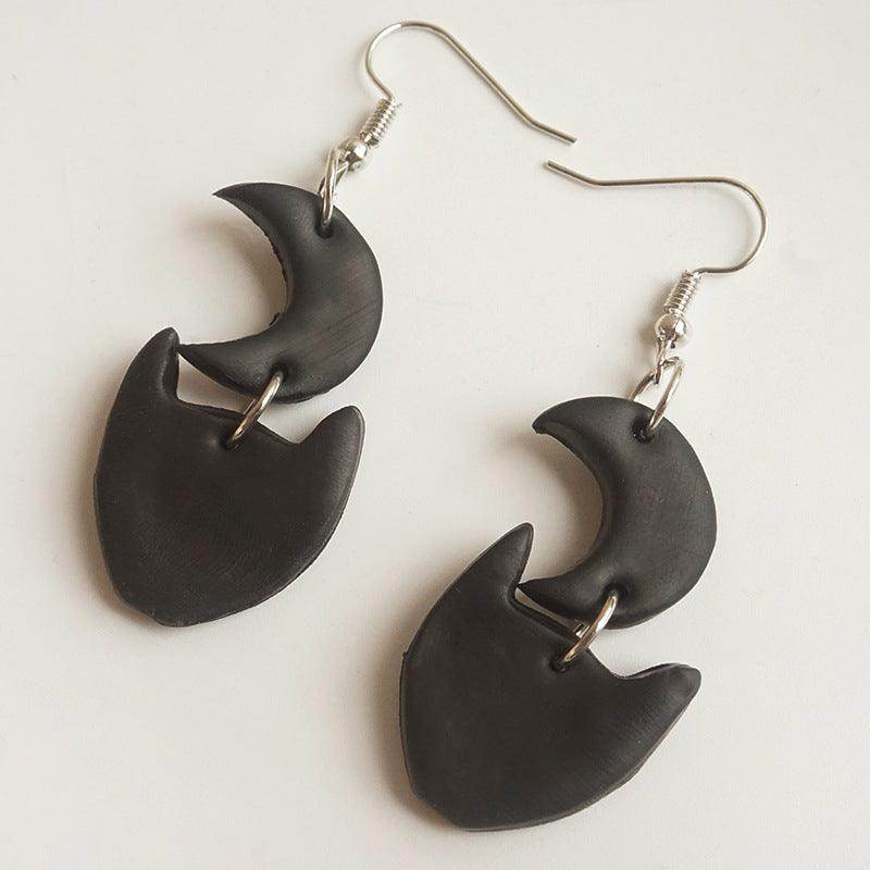 Halloween Theme Dangle Earrings in Gothic Style Design