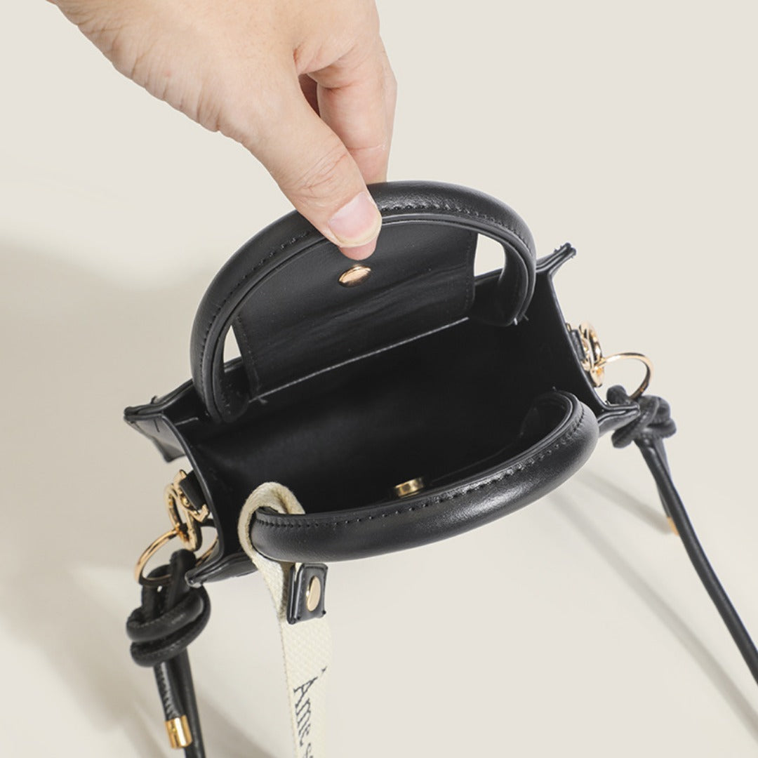 Embroidery small square bag crossbody, versatile casual shoulder bag, Crossbody tote bag small