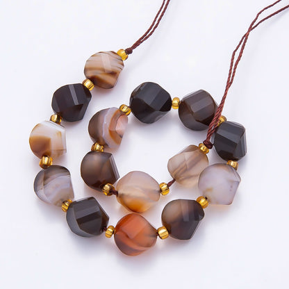 9mm Natural Gemstone Round Multifaceted Beads Strand Finding | WA-04760 ~ WA-04770