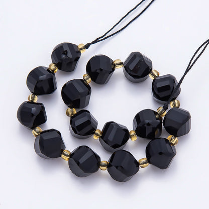 9mm Natural Gemstone Round Multifaceted Beads Strand Finding | WA-04760 ~ WA-04770
