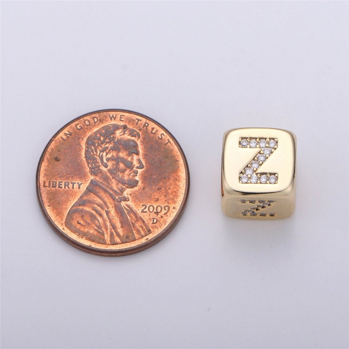 9x9mm Gold Initial Letter Beads, Alphabet Beads, Initial Beads, Alphabet Blocks Micro Pave Initial Block Charm for Bracelet Necklace Supply
