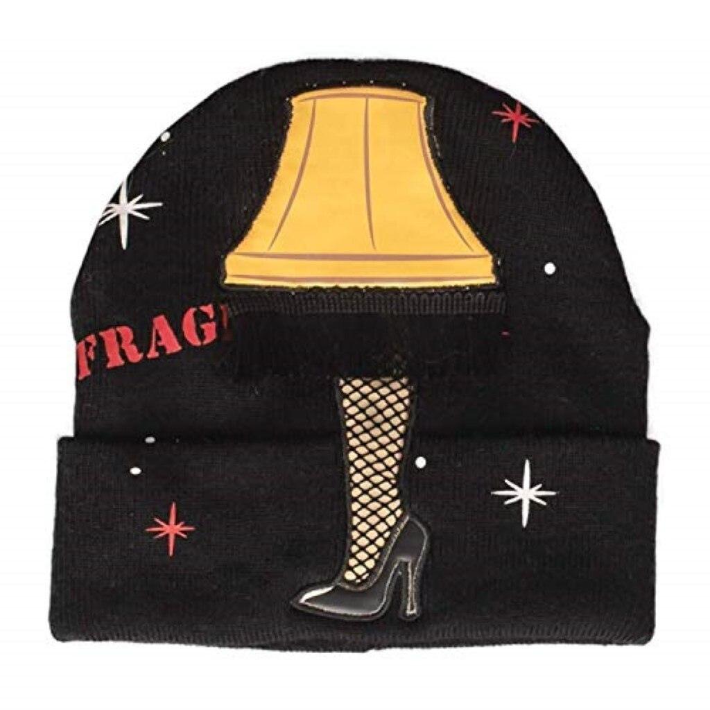 A Christmas Story Fragile Leg Lamp with Lights &amp; Tassels Beanie