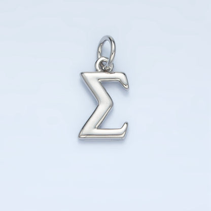 16K Gold Filled Greek Alphabet Personalized Charm in Gold &amp; Silver | A1271 - A1294