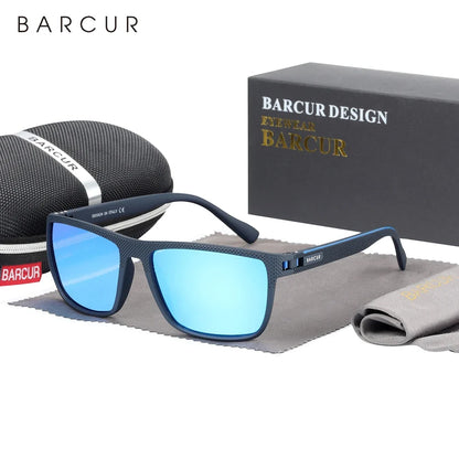 BARCUR Sports Polarized Sunglasses for Men Lightweight TR90 Square Fishing &amp; Travel Eyewear UV400 Protection Men Accessory