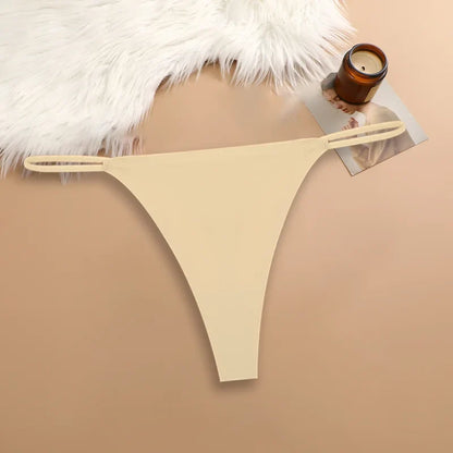 8Pcs/Set Seamless Thong Women Invisible Thin Strap Low Waist High Stretch Flexibility Panties Sexy Underwear Briefs T-back