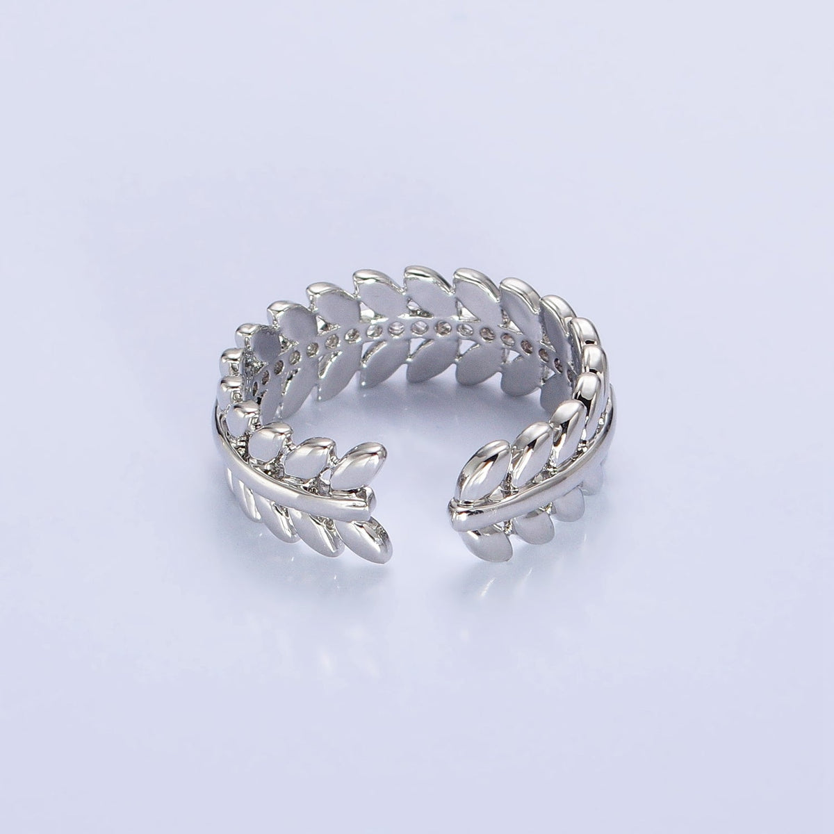 16K Gold Filled Paddy Wheat Band Statement Ring in Gold &amp; Silver | O-1966 O-1967